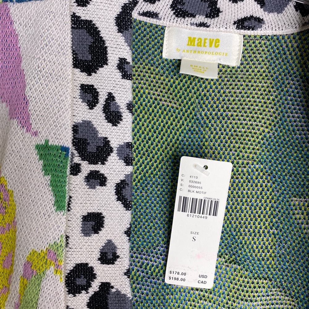 Anthropologie Maeve Savannah Contrast Cardigan - Picture 8 of 9